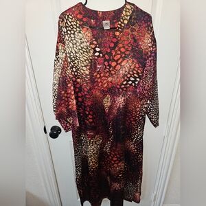Multicolor Patterned Women's Dress